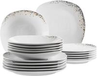 M&Auml;SER Teller-Set SPACE DUST, Geschirr Set, Porzellan (18-tlg), 6 Personen,
