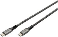 Digitus USB 4 Typ-C Anschlusskabel 1m DB-300443-010-S USB-Kabel, Geflechtschirm,