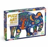 DJECO Puzzle Elefant Konturpuzzle 150 Teile, Puzzleteile