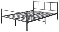 en.casa Metallbett, &raquo;Laos&laquo; 140x200 cm Schwarz Metall