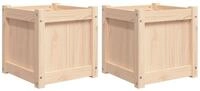 vidaXL Blumentopf Pflanzk&uuml;bel 2 Stk. Massivholz Kiefer (2 St)