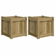 vidaXL Blumentopf Pflanzk&uuml;bel 2 Stk. Kiefernholz Impr&auml;gniert (2 St)