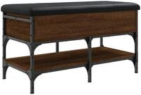 vidaXL Schuhbank, Schuhregal Braun Eichen-Optik 82x42x45 cm Holzwerkstoff