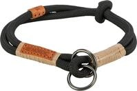 TRIXIE Hunde-Halsband BE NORDIC Zug-Stopp-Halsband - schwarz/sand - 35 cm/&oslash; 6...