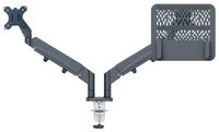 LEITZ Schwenkarm Ergo 65380089 dunkelgrau f&uuml;r 1 Monitor und 1 Notebook,...