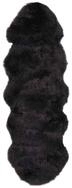 vidaXL Teppich vidaXL Teppich Schafspelz 60x180 cm Dunkelgrau