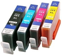 inkpro Druckerpatronen-Set kompatibel mit HP 364 XL BK, C, M, Y Tintenpatrone...