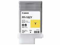Canon PFI-102Y Tintenpatrone (130 ml, Original Druckerpatrone, gelb)