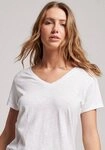 Superdry V-Shirt STUDIOS SLUB EMB VEE TEE strukturiertes T-Shirt mit...