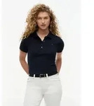 Tommy Hilfiger Poloshirt 1985 SLIM PIQUE POLO SHORT SLEEVE mit Tommy Hilfiger