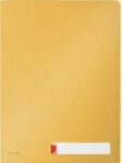 LEITZ Prospekth&uuml;lle Sichth&uuml;lle Cosy mit 3 F&auml;chern A4 PP genarbt VE=3 St&uuml;ck gelb