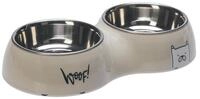 Karlie Napf-Set Hundenapf Elize Dinner Set hellgrau grau 350 ml