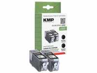 KMP Tintenpatrone (Doppelpack, 2-tlg., ersetzt Canon »PGI-525PGBk«)