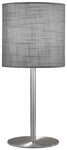 casa NOVA Tischleuchte LIA, Grau, Metall, Stoffschirm, H&ouml;he 40 cm, ohne