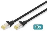 Digitus CAT 6A S/FTP Patchkabel, 10 St&uuml;ck Netzwerkkabel