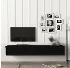en.casa TV-Schrank &raquo;Vihti&laquo; Fernsehschrank 180x31x29,5cm Schwarz