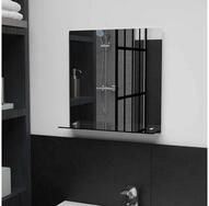 vidaXL Wandspiegel vidaXL Wandspiegel mit Regal 40x40 cm Hartglas