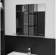 vidaXL Wandspiegel, Wandspiegel mit Regal 50&times;50 cm Hartglas