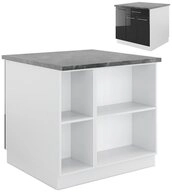 Vicco Unterschrank Fame-Line, Anthrazit Hochglanz/Wei&szlig;, 90cm, ohne Arbeitsplatte