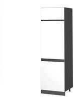 Vicco K&uuml;hlumbauschrank R-Line, Wei&szlig;/Anthrazit, 60 cm J-Shape (1-St)