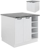 Vicco Unterschrank Fame-Line, Wei&szlig; Landhaus/Wei&szlig;, 90 cm ohne Arbeitsplatte (1-St)