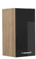 Vicco H&auml;ngeschrank R-Line, Schwarz Hochglanz/Goldkraft Eiche, 30 cm (1-St)