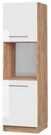 Vicco Herdumbauschrank Fame-Line, Wei&szlig; Hochglanz/Goldkraft Eiche, 60 cm offen...