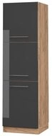 Vicco Herdumbauschrank Fame-Line, Anthrazit Hochglanz/Goldkraft Eiche, 60 cm...