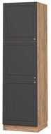Vicco Herdumbauschrank Fame-Line, Anthrazit-Gold/Goldkraft Eiche, 60 cm (1-St)