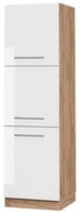 Vicco Herdumbauschrank Fame-Line, Wei&szlig; Hochglanz/Goldkraft Eiche, 60 cm (1-St)