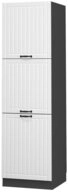Vicco Herdumbauschrank Fame-Line, Wei&szlig; Landhaus/Anthrazit, 60 cm (1-St)