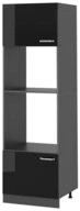 Vicco Mikrowellenumbauschrank R-Line, Schwarz Hochglanz/Anthrazit, 60 cm (1-St)
