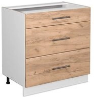 Vicco Unterschrank Fame-Line Goldkraft Eiche/Wei&szlig;, 80cm, ohne Arbeitsplatte...