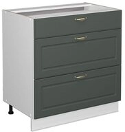 Vicco Unterschrank Fame-Line Gr&uuml;n-Gold Landhaus/Wei&szlig;, 80cm, ohne Arbeitsplatte