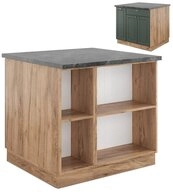 Vicco Unterschrank Fame-Line, Gr&uuml;n-Gold Landhaus/Eiche 90cm, ohne Arbeitsplatte