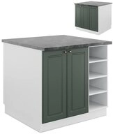 Vicco Unterschrank Fame-Line, Gr&uuml;n-Gold Landhaus/Wei&szlig;, 90 cm ohne...