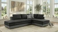 luma-home Ecksofa 15106, Dauerschl&auml;fer-Doppelbett B306/T223/H95 cm, Bettkasten,