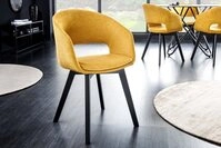 riess-ambiente Polsterstuhl NORDIC STAR senfgelb &ndash; Strukturstoff,...