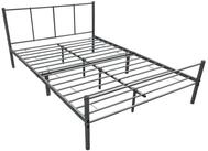 en.casa Metallbett, &raquo;Laos&laquo; Bettgestell Stahlrahmen 120x200 cm Dunkelgrau, matt