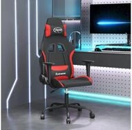 vidaXL Gaming-Stuhl, Gaming-Stuhl mit Massagefunktion Schwarz und Rot Stoff