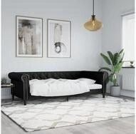 vidaXL Bettgestell vidaXL Tagesbett Schwarz 90x200 cm Kunstleder