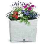 Prosperplast Blumenkasten Blumentopf Furu, inkl. Pflanzeinsatz, wei&szlig;, 58 x 18 x 49,8