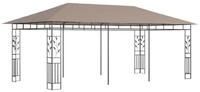 vidaXL Pavillon, Partyzelt mit Moskitonetz 6x3x2,73 m Taupe 180 g/m&sup2;