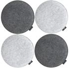 DuneDesign Stuhlkissen &Oslash; 35 x 3 cm Filz Sitzkissen - Zweifarbige Stuhlauflage -