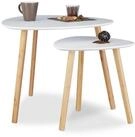relaxdays Satztisch 2er Set im nordischen Design (2-St)