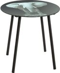 HAKU Beistelltisch Sofatisch, Wohnzimmertisch (1-St), rund - aus Metall Schwarz...