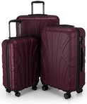 Suitline Hartschalen-Trolley S1, 4 Rollen, Kofferset 3-tlg Koffer, Trolleys TSA