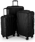 Suitline Hartschalen-Trolley S1, 4 Rollen, Kofferset 3-tlg Koffer, Trolleys TSA