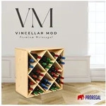 PROREGAL&reg; Weinregal VINCELLAR MOD Flaschenregal Modulares System Massivholz,