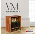 PROREGAL&reg; Weinregal VINCELLAR MOD Flaschenregal Modulares System Massivholz,